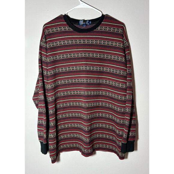 Vintage Y2K Polo by Ralph Lauren 100% Cotton Red Crewneck Sweater Sz XL - Picture 1 of 7